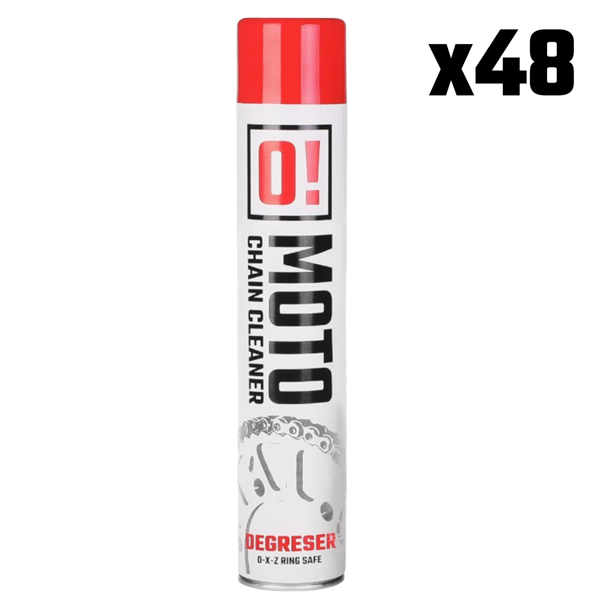 OMOTO sada 48 kus sprej čistší na umývání řetězu 750ML O! CHAIN CLEANER (O!MOTO) (OLE-007) (set 48 kus)